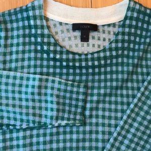 J Crew Gingham Sweater